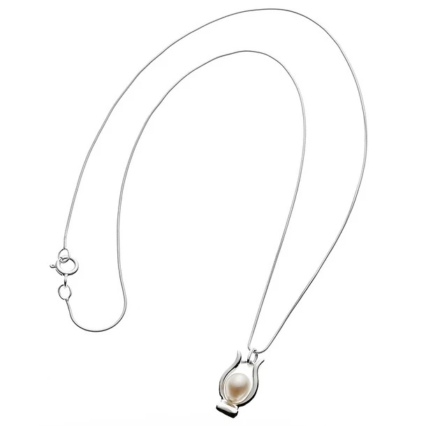 Collier Lyre Et Perle