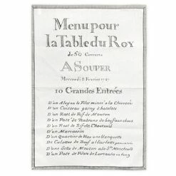 Torchon "10 Grandes Entrées Menu Du Roy"