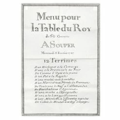 Torchon "12 Terrines Menu Du Roy"