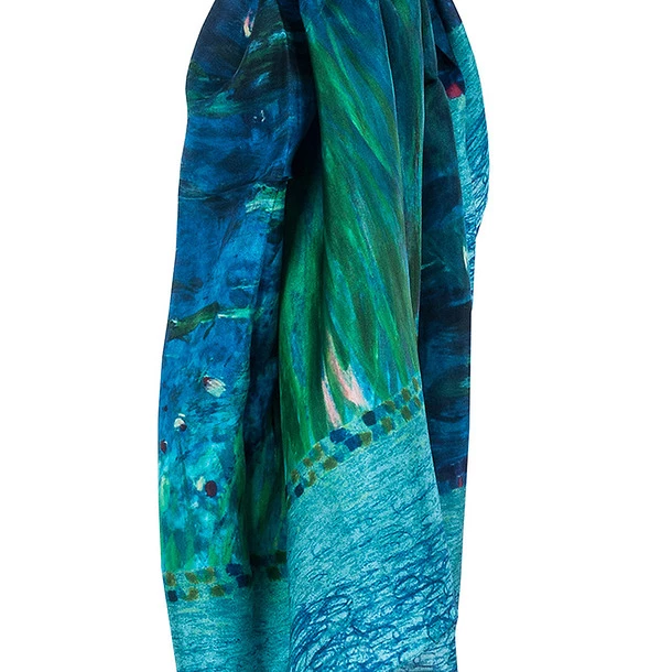 Foulard Nymphéas - Reflets Verts – Image 5