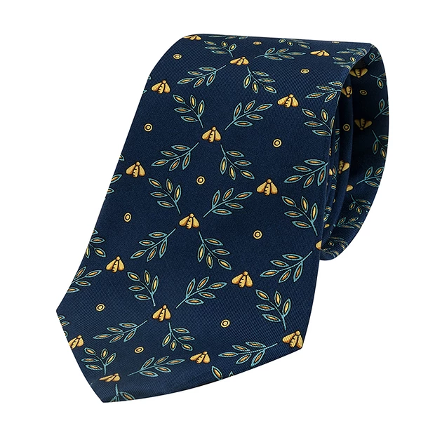 Cravate Abeilles - Bleu