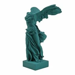 Victoire De Samothrace 34 Cm - Vert Pétrole