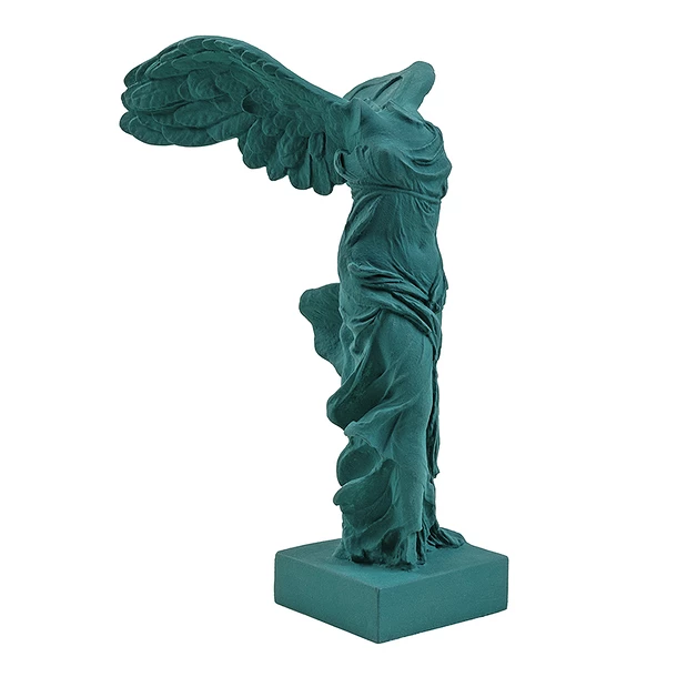 Victoire De Samothrace 34 Cm - Vert Pétrole – Image 3