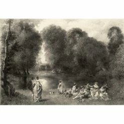 L'assemblée Dans Un Parc - Jean-Antoine Watteau