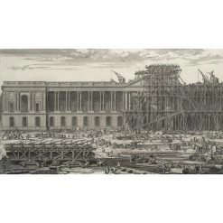 Représentation Des Machines Qui Ont Servi à élever Les Pierres Qui Couvrent Le Fronton Du Louvre - Sébastien LeClerc