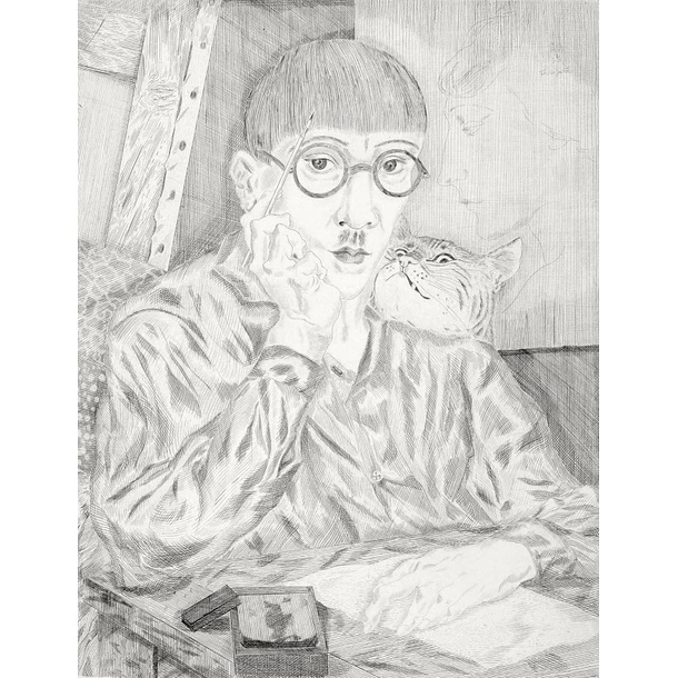 Autoportrait De L'artiste Au Chat - Foujita