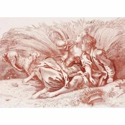 Berger Et Bergère Assis - Péquégnot D'après François Boucher