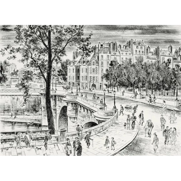Le Pont Neuf à Paris - Jacques Boullaire
