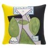 Housse De Coussin Picasso Femme En Vert Et Mauve