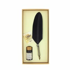 Coffret D'écriture Louvre- Plume D'oie Noire - Bortoletti