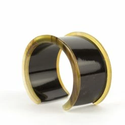 Bracelet Ouvert Bobine En Corne Noire - L'Indochineur