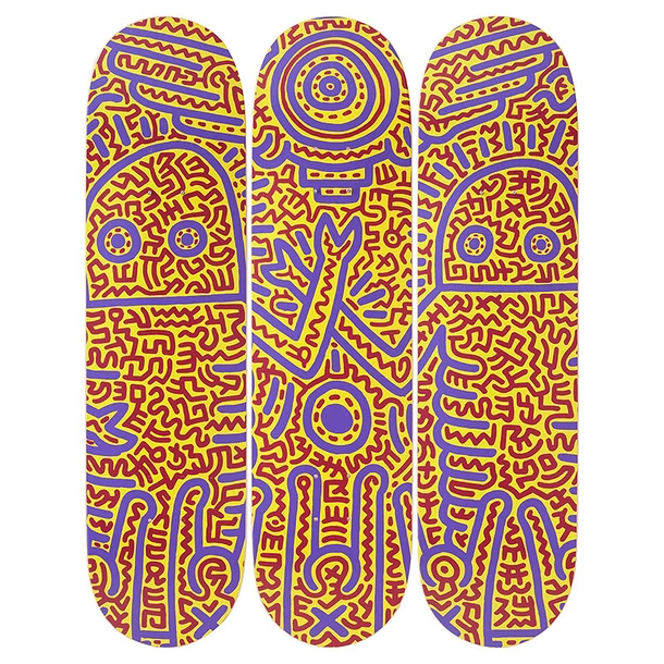 Skateboards Triptyque Keith Haring Untitled 1984 - The Skateroom