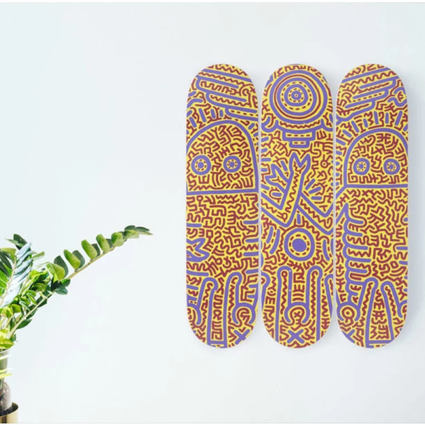 Skateboards Triptyque Keith Haring Untitled 1984 - The Skateroom – Image 2