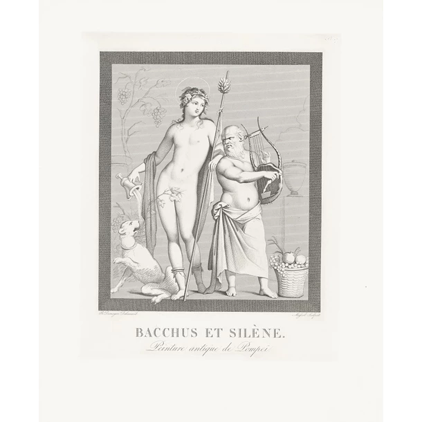 Bacchus Et Silène, Peinture Antique De Pompeï - Boucher-Desnoyer – Image 2