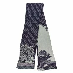 Étole Hokusai Mont Fuji Bleu