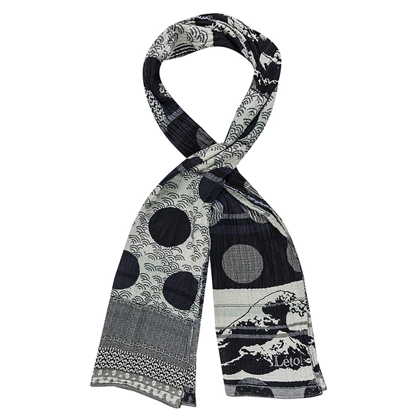 Étole Hokusai La Vague Noir