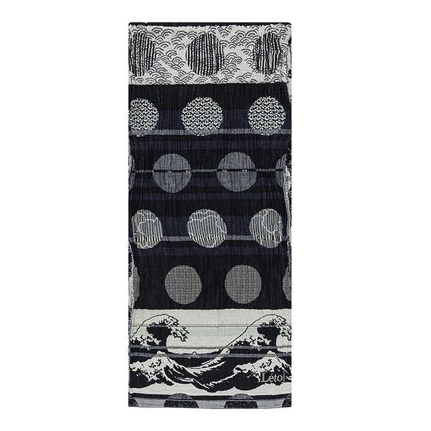 Étole Hokusai La Vague Noir – Image 2