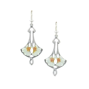 Boucles D'oreilles Gingko Art Nouveau