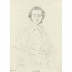 Portrait De Paganini, Violoniste Et Compositeur - Ingres