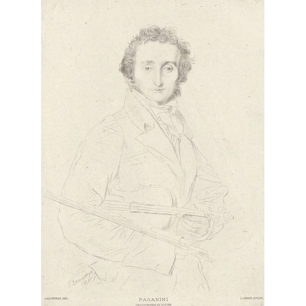 Portrait De Paganini, Violoniste Et Compositeur - Ingres