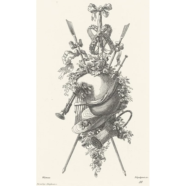 Trophée, époque Louis XV - Auguste Pèquègnot