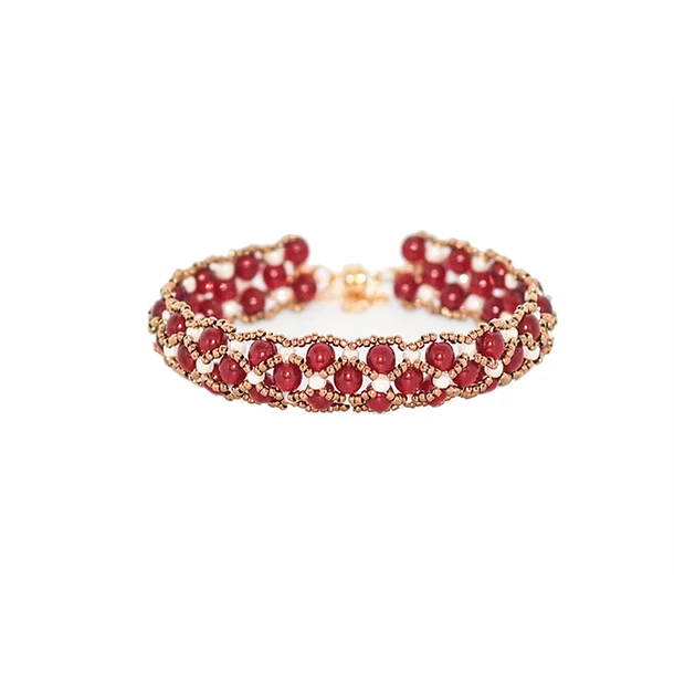 Bracelet Renaissance Rouge & Doré - Florence Buhler
