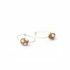 Boucles D'oreilles Renaissance Cercle Blanc & Doré - Florence Buhler