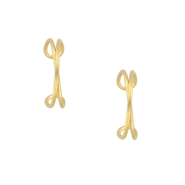 Boucles D'oreilles Créoles Entrecroisées Odalisque – Image 2
