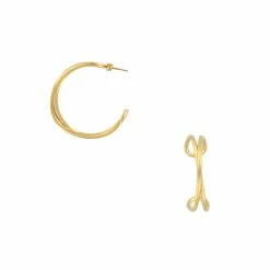 Boucles D'oreilles Créoles Entrecroisées Odalisque