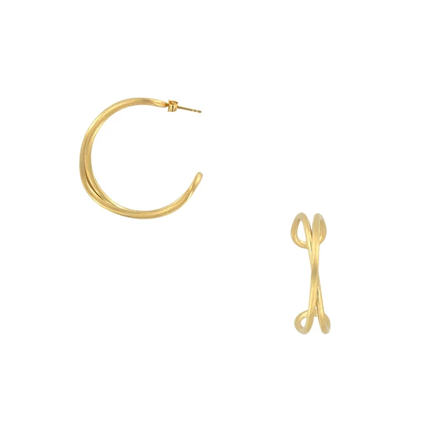 Boucles D'oreilles Créoles Entrecroisées Odalisque