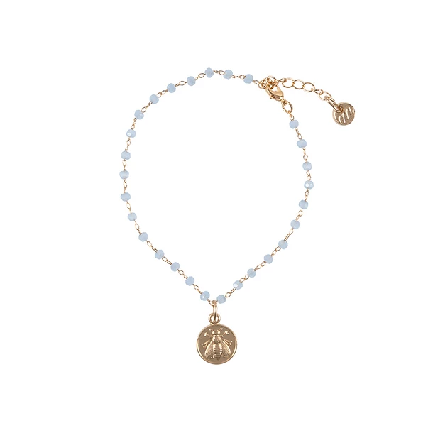 Bracelet Abeille - Bleu Dragée