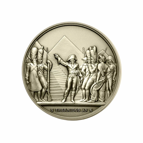 Médaille Historique Bataille Des Pyramides, Bronze Florentin, 59 Mm - Monnaie De Paris – Image 2