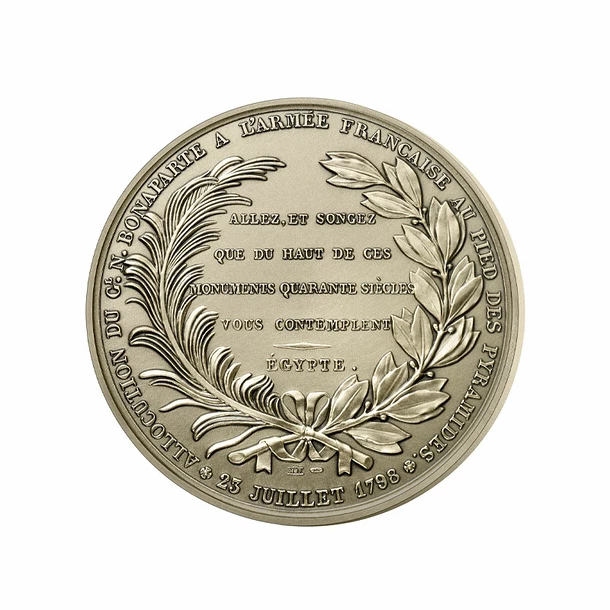 Médaille Historique Bataille Des Pyramides, Bronze Florentin, 59 Mm - Monnaie De Paris – Image 3