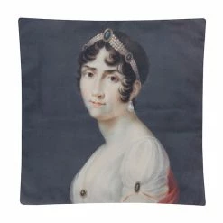 Housse De Coussin En Velours Jacques-Louis Comte - Portrait De Joséphine 45x45 Cm