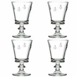 Coffret De 4 Verres à Vin Abeille - Transparent