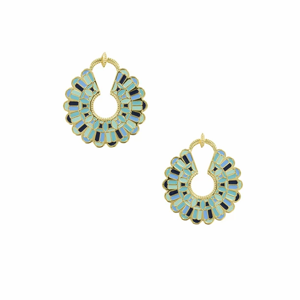 Boucles D'oreilles Achéménides à Décor Cloisonné Parmys