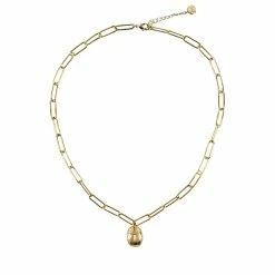 Collier Avec Chaîne Maille Trombone - Pendentif Scarabée