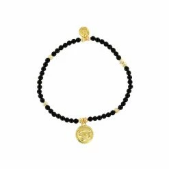 Bracelet Avec Charm Égyptien - Œil - Onyx