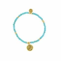 Bracelet Avec Charm Égyptien - Œil - Turquoise