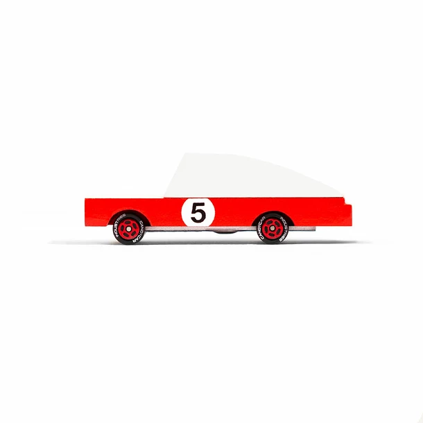 Voiture En Bois Candycar - Red Racer #5 - Candylab – Image 2