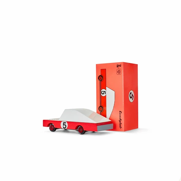 Voiture En Bois Candycar - Red Racer #5 - Candylab