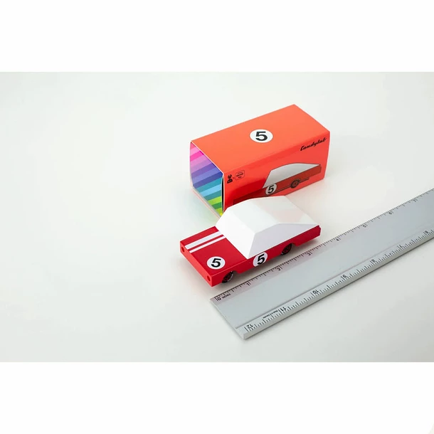 Voiture En Bois Candycar - Red Racer #5 - Candylab – Image 3