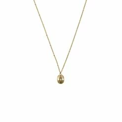 Collier-pendentif Égyptien Scarabée - Chaîne Boules 60cm