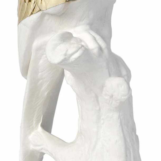 Perroquet Blanc/doré En Porcelaine - Pols Potten – Image 3