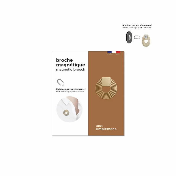 Broche Magnétique Cercle Doré - Tout Simplement, – Image 4