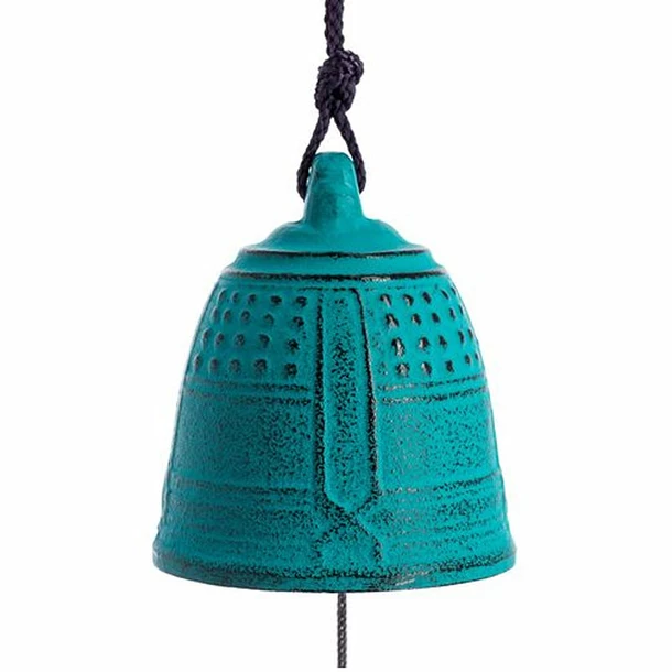 Cloche En Fonte Campana Feng Shui Furin Iwashu - Turquoise