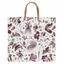 Sac Cabas Rouge Herbier Du Roi - Maison Baluchon