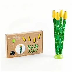 Jeu De Société En Bois - Dominos Tulipes - Milaniwood