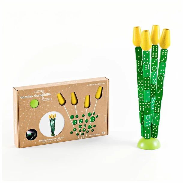 Jeu De Société En Bois - Dominos Tulipes - Milaniwood