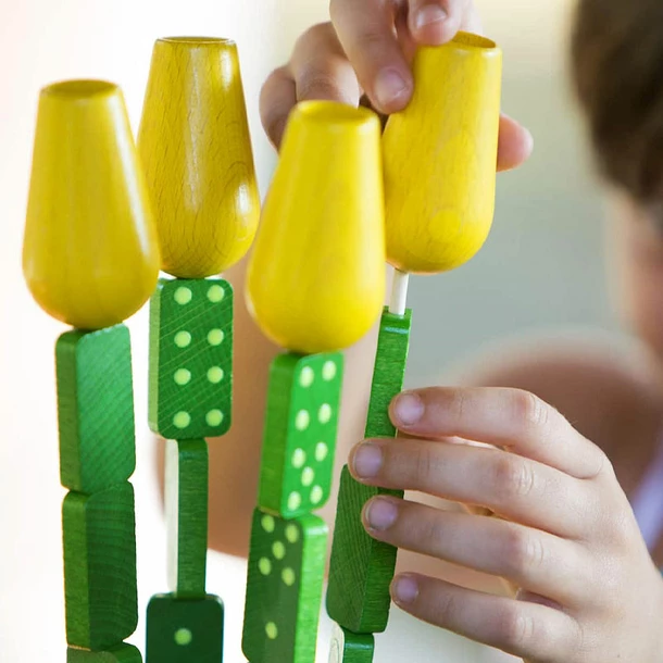 Jeu De Société En Bois - Dominos Tulipes - Milaniwood – Image 4